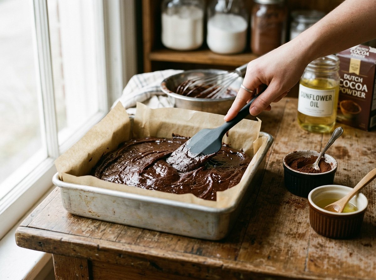 Homemade Fudgy Cocoa Brownies